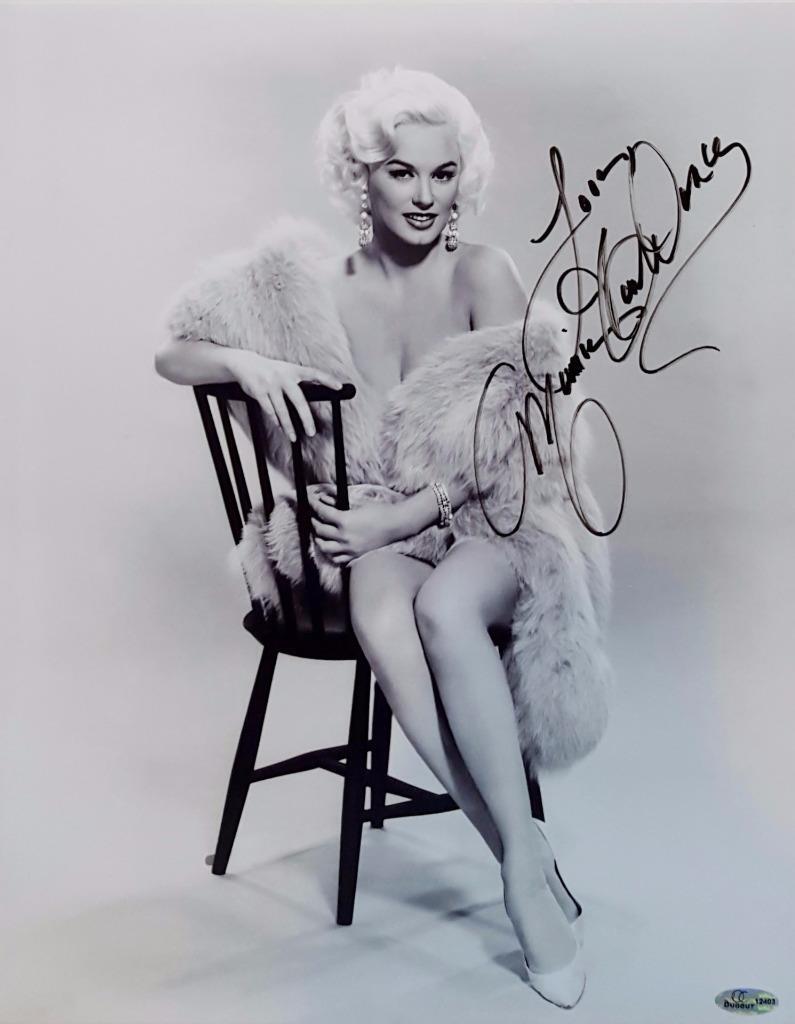 Mamie Van Doren Signed 11x14 Photo Playboy Playmate OC Dugout Hologram + COA F