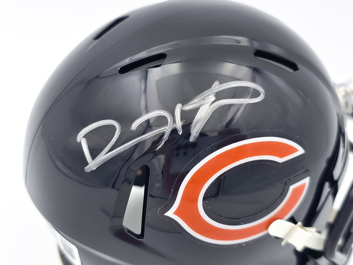 Devin Hester Signed Chicago Bears Blue Speed Mini Helmet Beckett Witness