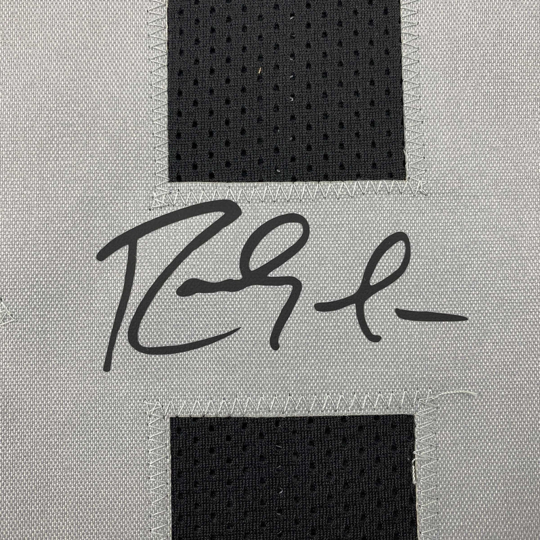 Facsimile Autographed Randy Moss Oakland Las Vegas Black Reprint Jersey Men's XL