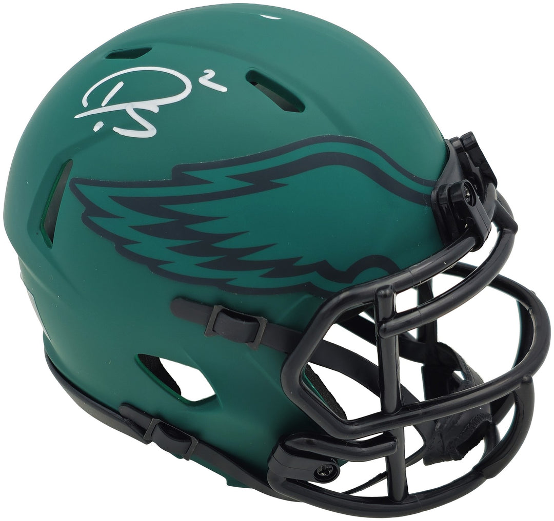 Darius Slay Jr. Signed Eagles Rave Green Speed Mini Helmet (Scuffed) JSA