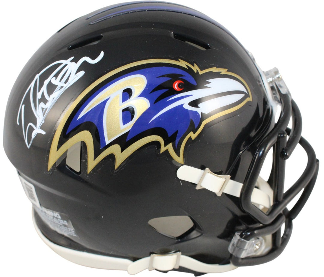Derrick Henry Autographed/Signed Baltimore Ravens Mini Helmet Beckett 52733