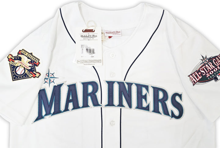 Mariners Ichiro Suzuki Auto White Authentic Mitchell Ness 2001 ASG Jersey Sz 44