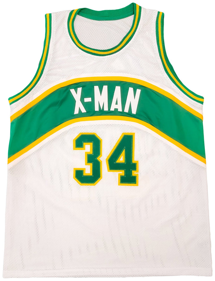 Seattle Supersonics Xavier McDaniel Auto Signed White Jersey "X-Man" MCS Holo