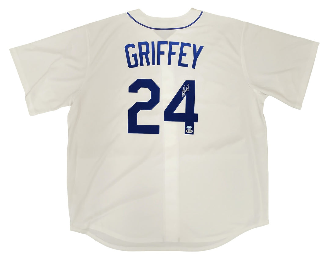 Mariners Ken Griffey Jr. Auto White Nike Throwback Jersey Size XXL Beckett & MCS