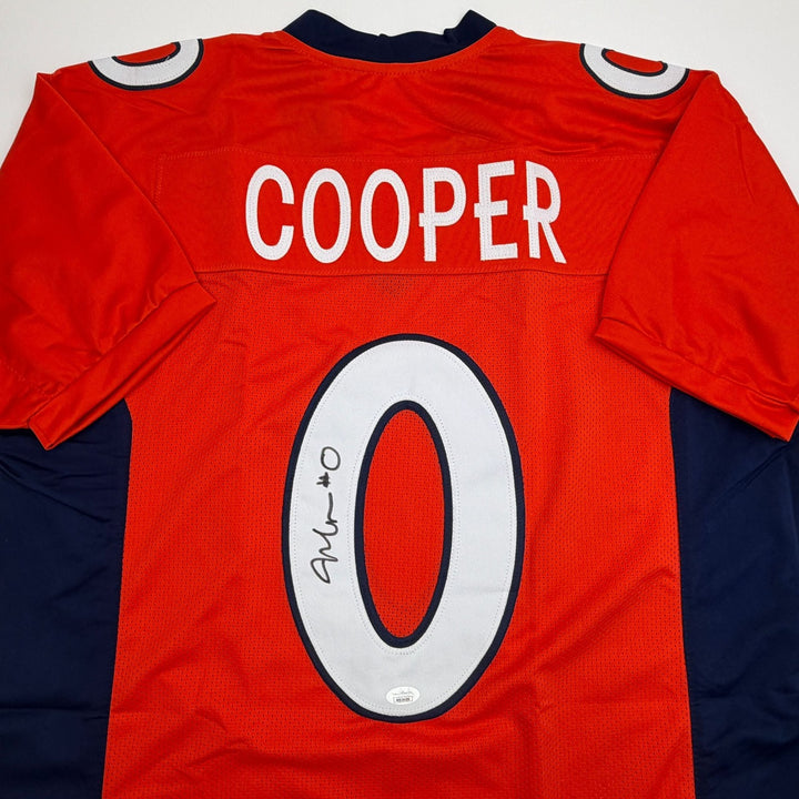 Autographed/Signed Jonathon Cooper Denver Orange Football Jersey JSA COA
