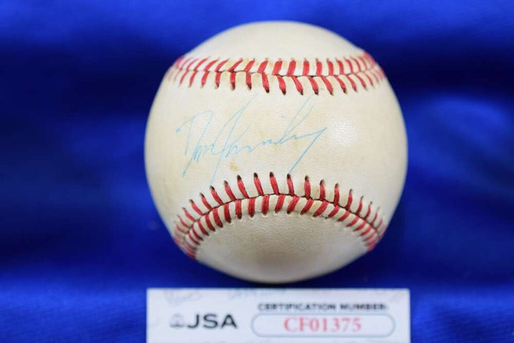 Dan Quisenberry JSA COA Autograph OAL American League Signed Baseball