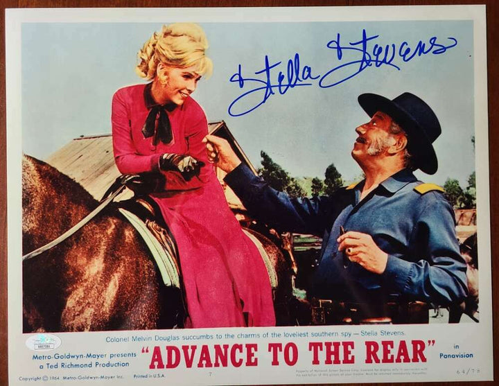 Stella Stevens JSA Signed 11x14 Advance To The Rear Photo Autograph