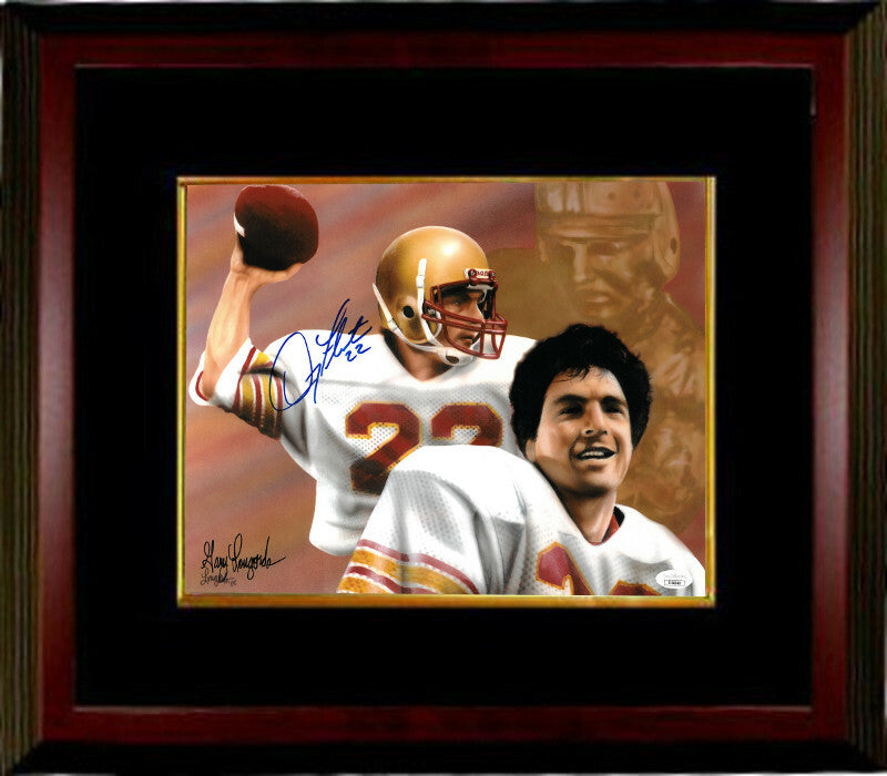 Doug Flutie signed Boston College 12X15 Photo Dual Sig Heisman Custom Framed