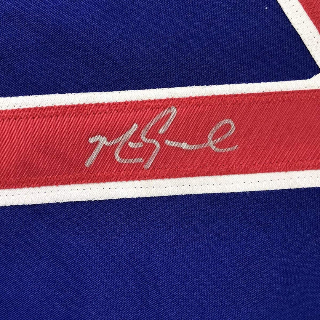 Autographed/Signed MARK GRACE Chicago Blue Baseball Jersey JSA COA Auto