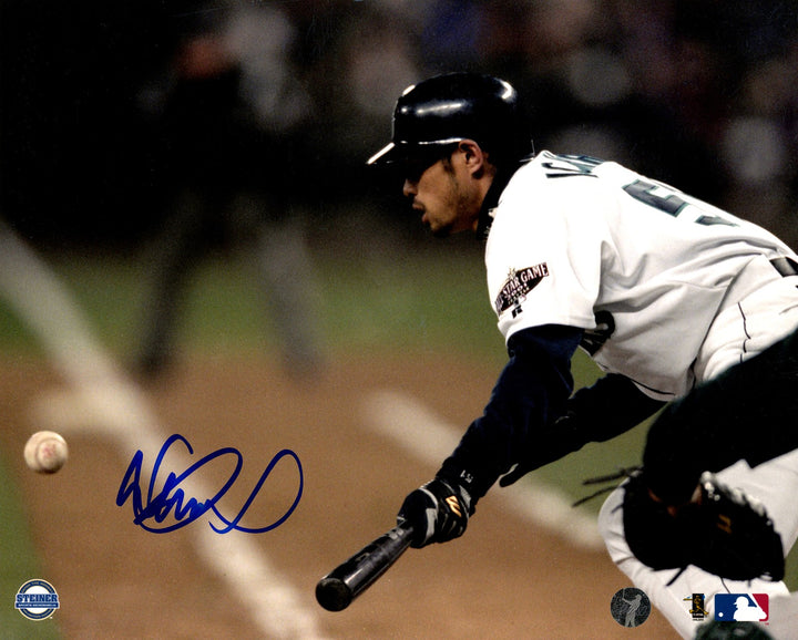 Ichiro Suzuki Signed 8x10 Photo Seattle Mariners 1st Career Hit IS Holo