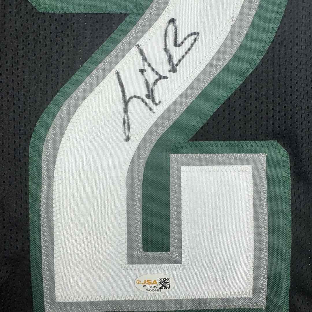 Autographed/Signed LeGarrette Blount Philadelphia Black Football Jersey JSA COA