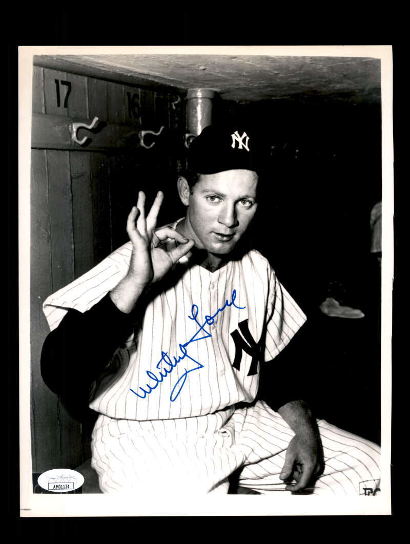 Whitey Ford JSA Coa Signed  8x10 Photo Autograph Yankees