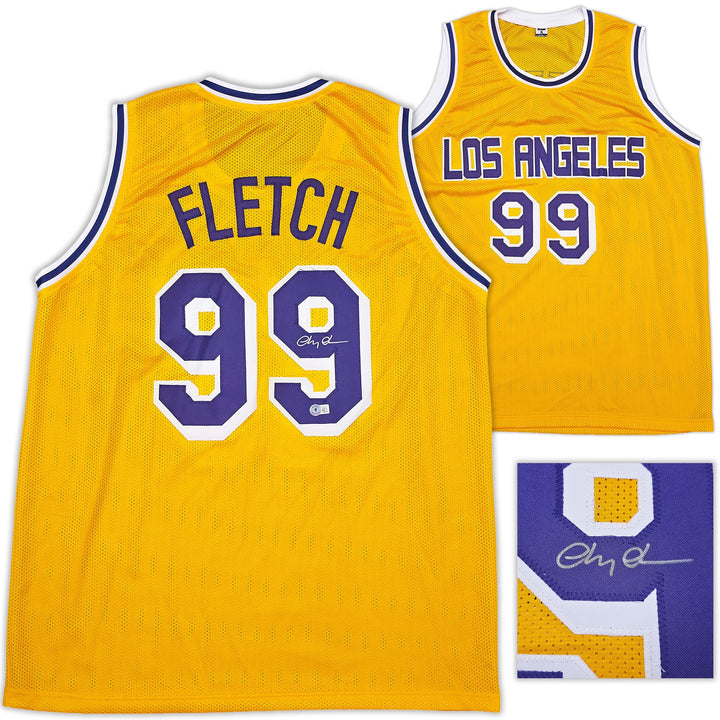 Fletch Chevy Chase Signed Yellow Jersey Beckett BAS QR