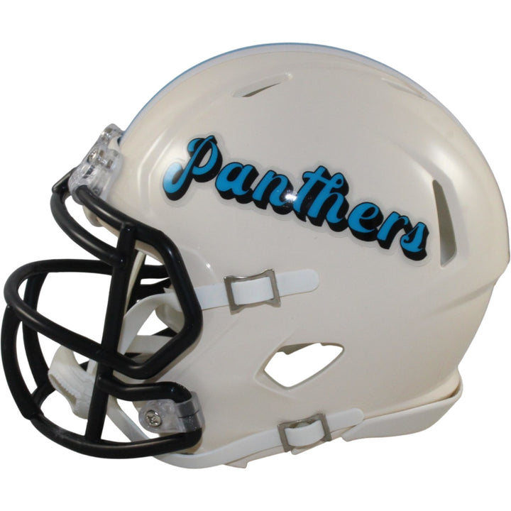 Luke Kuechly Autographed Carolina Panthers Retro Mini Helmet Beckett WIT 56897