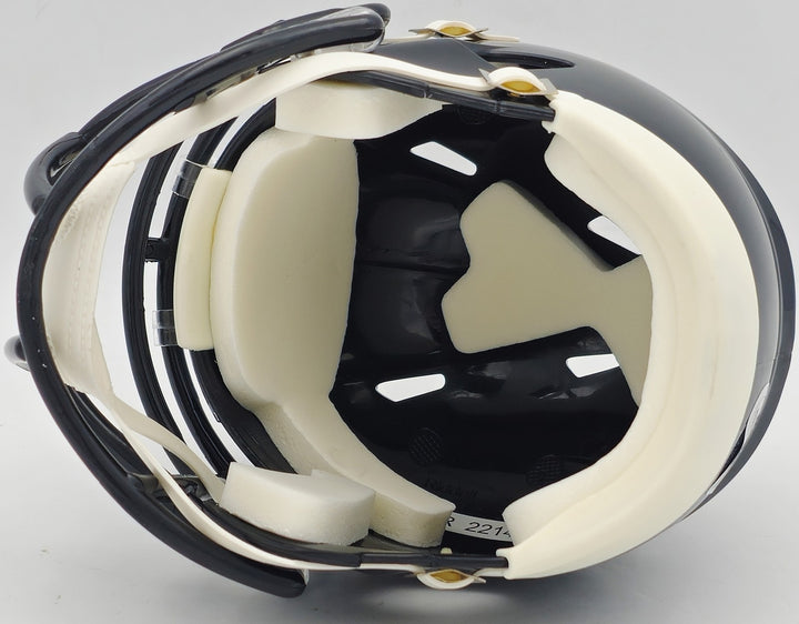 Darius Slay Jr. Signed Eagles 2022 Alternate Black Speed Mini Helmet Beckett Wit