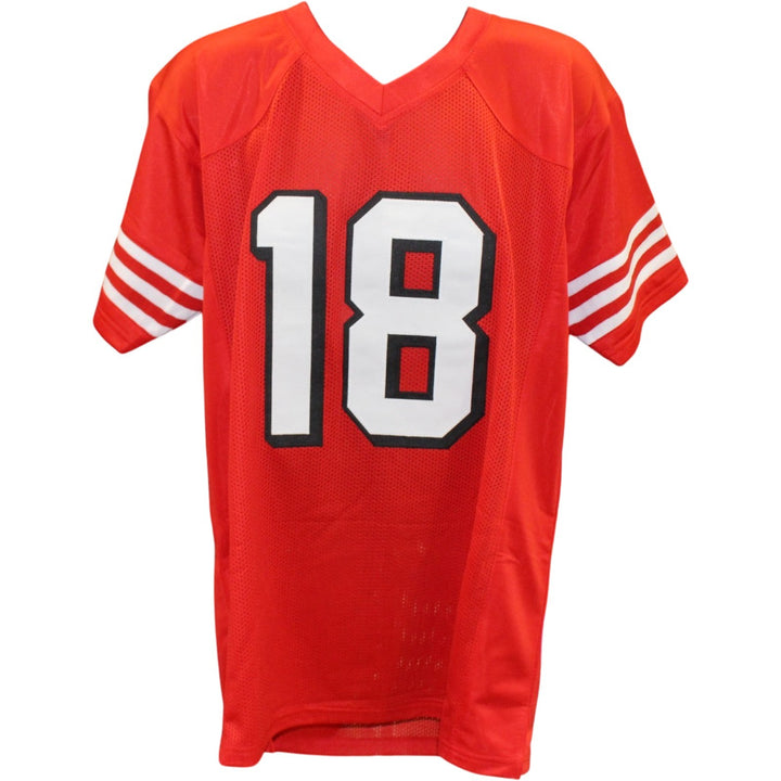 Eddie Pineiro Autographed Pro Style Sz XL Red Jersey Beckett Witness 57256