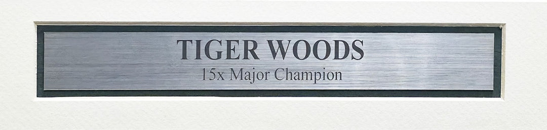 Tiger Woods Signed Framed Black Nike Dri-fit Polo #24/50 UDA Holo #BAM116532