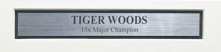 Tiger Woods Signed Framed Black Nike Dri-fit Polo #24/50 UDA Holo #BAM116532