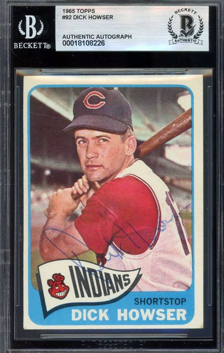 Dick Howser Beckett BAS Vintage Signed 1965 Topps Autograph