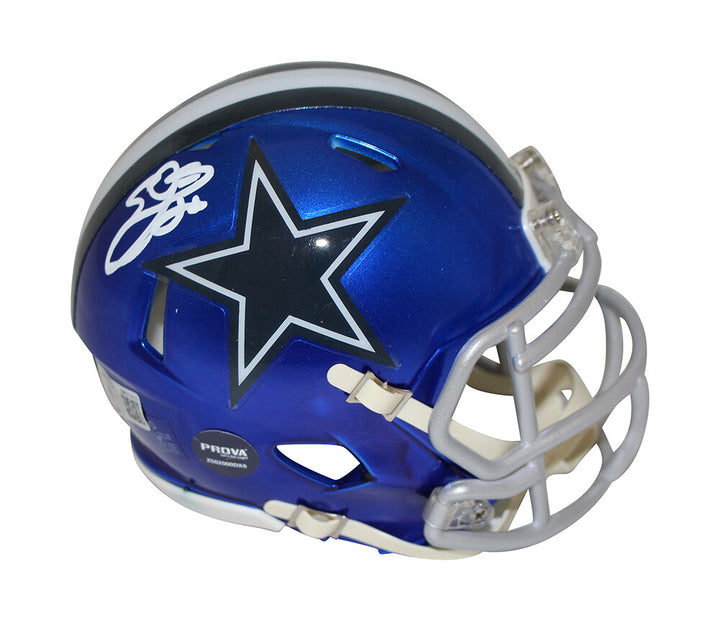 Emmitt Smith Autographed Dallas Cowboys Flash Mini Helmet Beckett 36227
