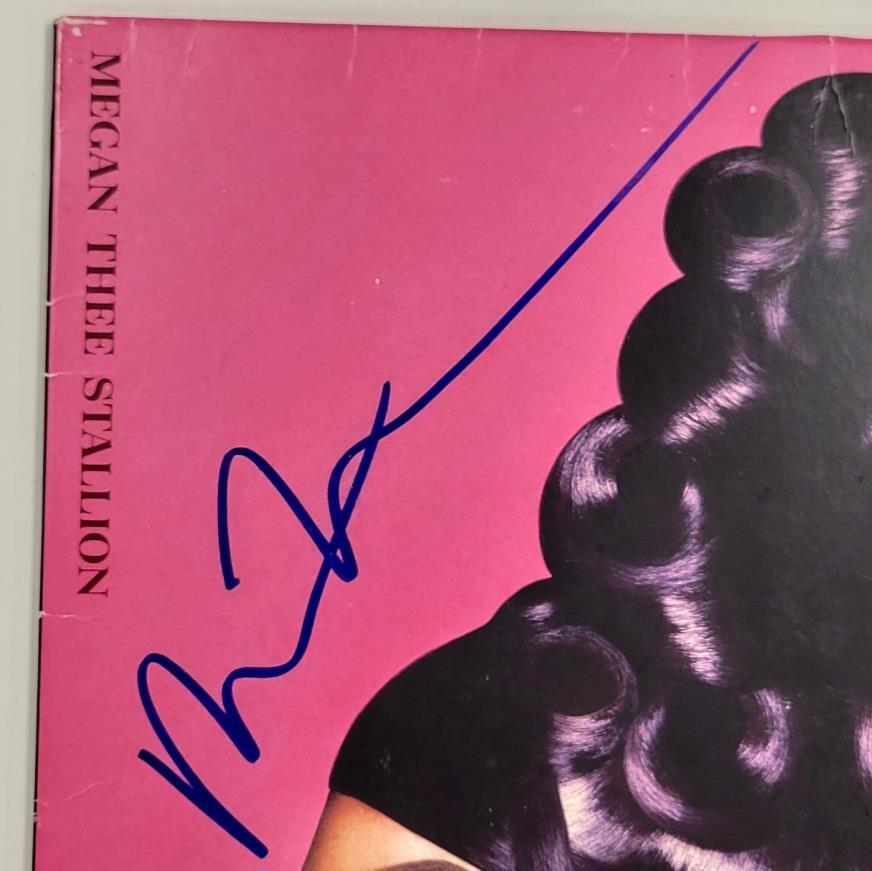 Cardi B & Megan Thee Stallion signed WAP Vinyl Album Cover autograph Beckett BAS