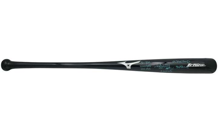 Ichiro Suzuki Auto Black Mizuno Player Model Bat Mariners 7 Stat Beckett Witness