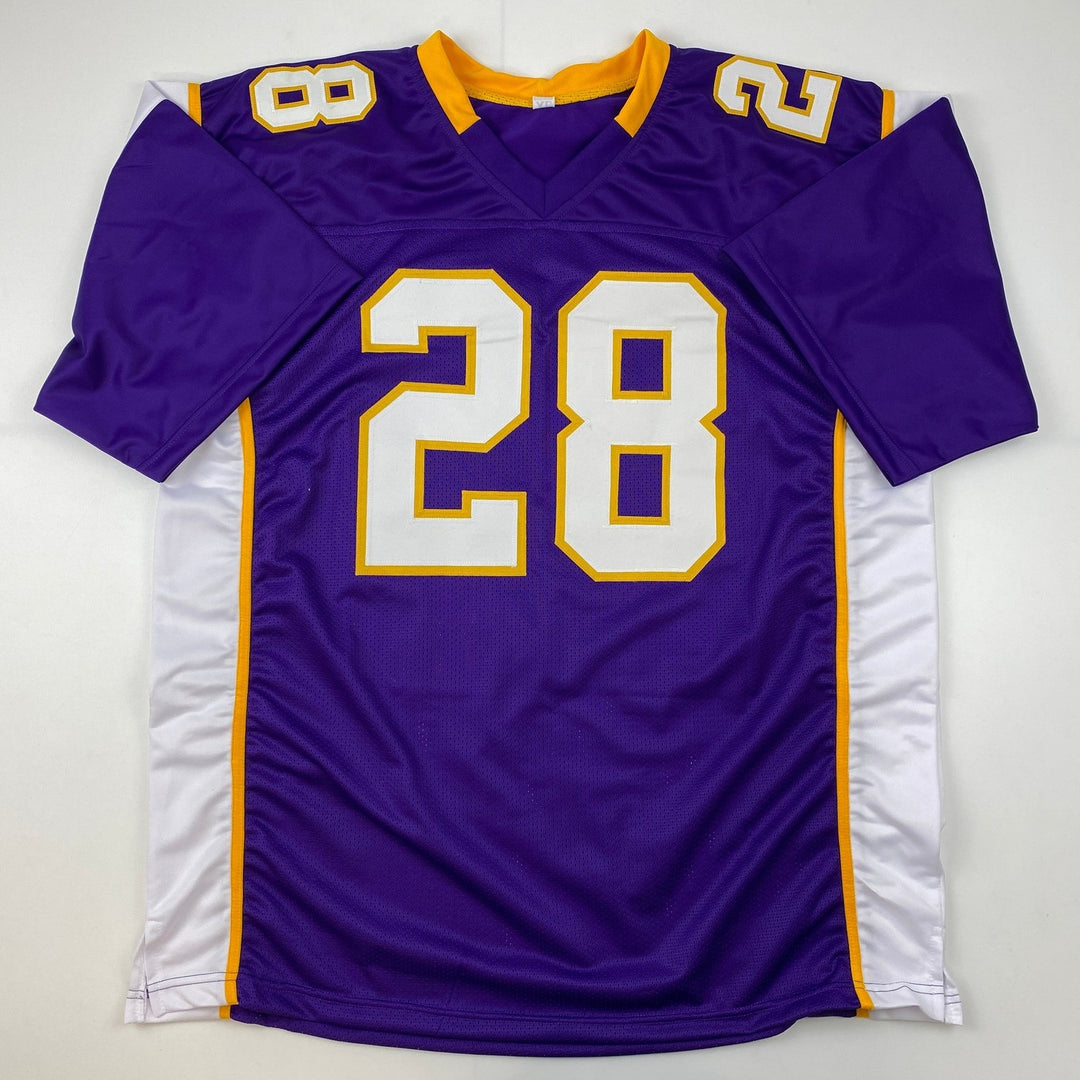 Autographed/Signed Adrian Peterson Minnesota Purple Jersey Beckett COA