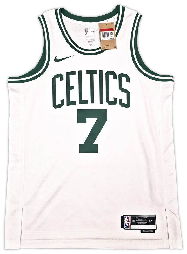 Celtics Jaylen Brown Auto White Nike Swingman Association Jersey Size 48 Beckett