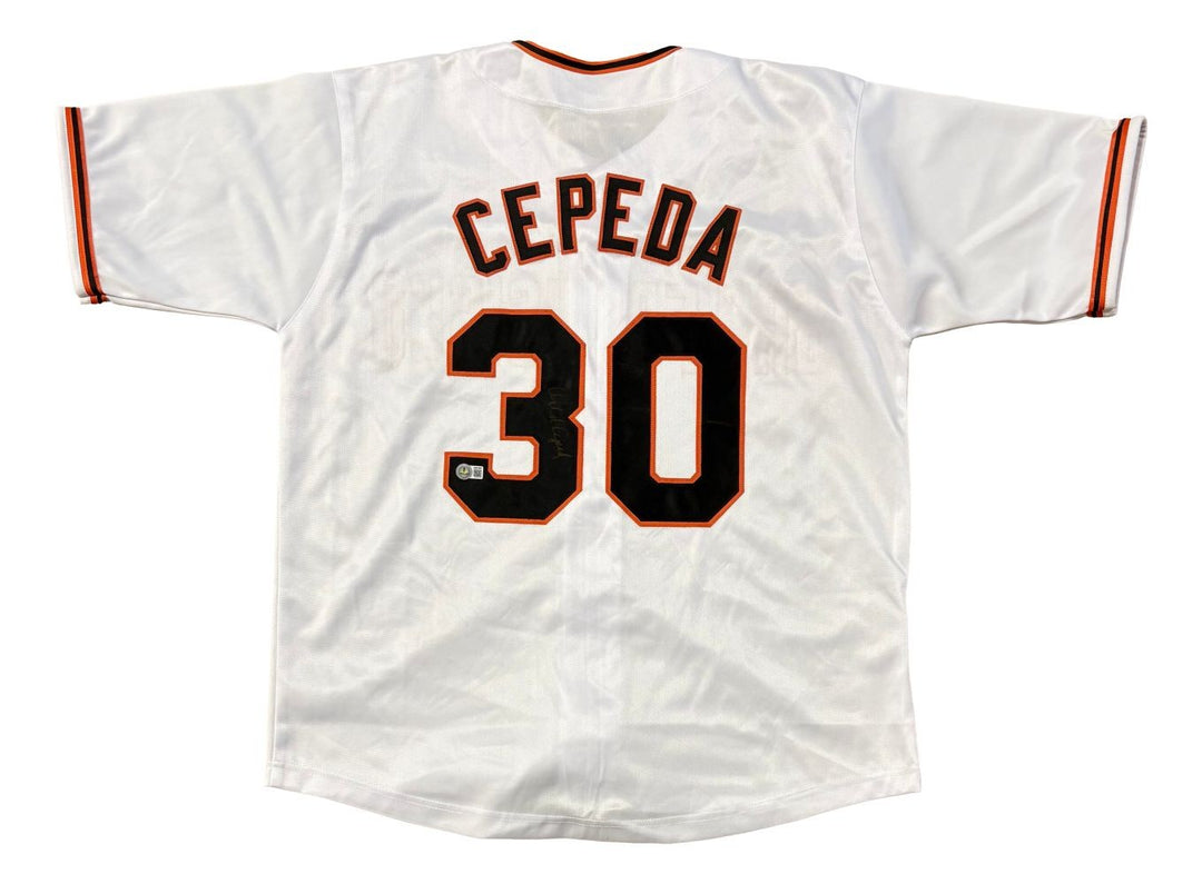 Orlando Cepeda San Francisco Signed White Baseball Jersey BAS
