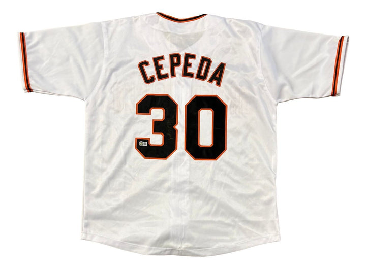 Orlando Cepeda San Francisco Signed White Baseball Jersey BAS