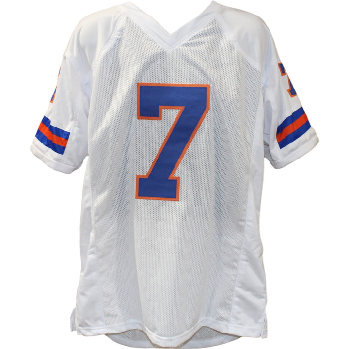 John Elway Autographed/Signed Denver Broncos Size XL White Jersey Beckett 50185