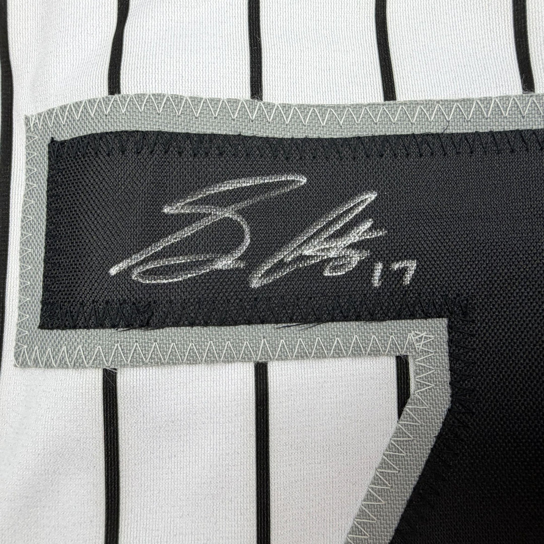 Autographed/Signed Sam Antonacci Chicago Pinstripe Jersey Beckett BAS COA
