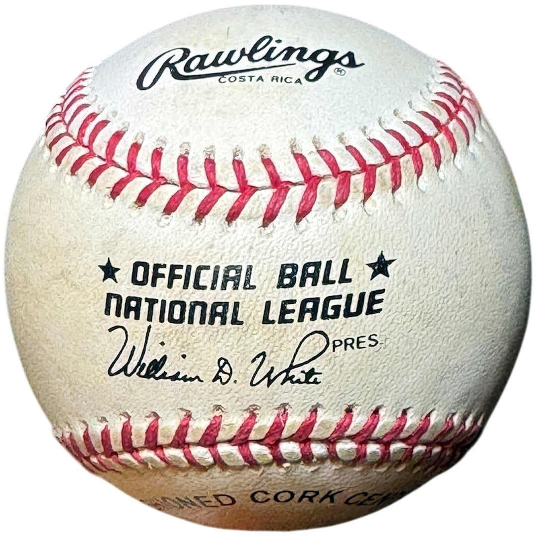 Mike Schmidt signed Official Rawlings RONL National League Baseball toned - COA