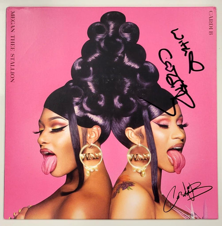 Cardi B signed WAP Vinyl Album Cover autograph ~ Beckett BAS
