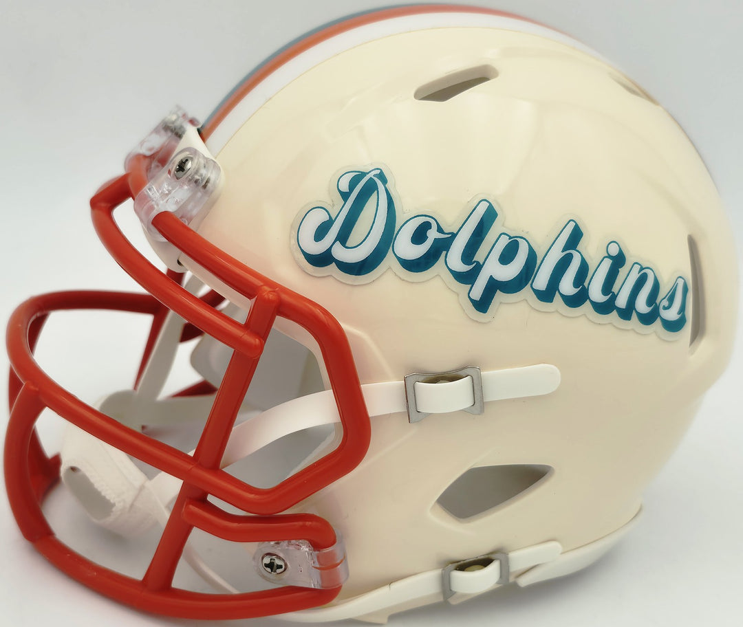 Ricky Williams Signed Miami Dolphins Cream Retro Speed Mini Helmet JSA