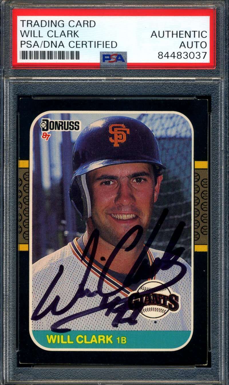 Will Clark PSA DNA Signed 1987 Donruss Rookie Autograph 3037