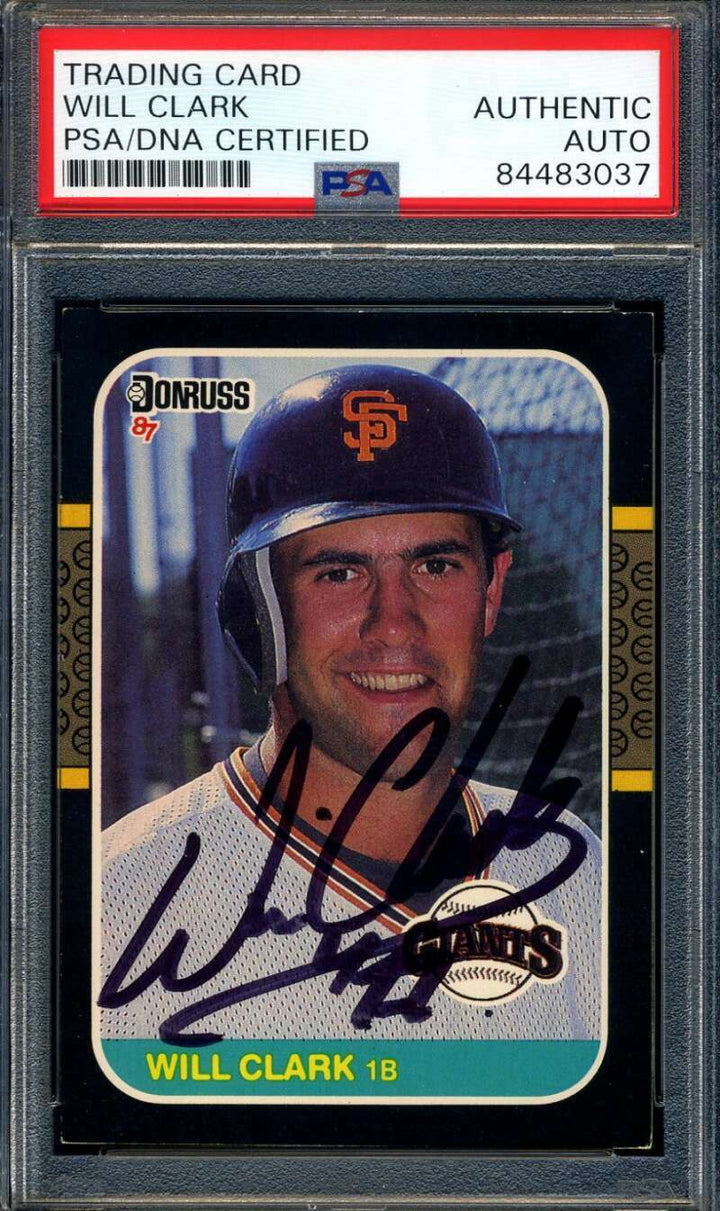 Will Clark PSA DNA Signed 1987 Donruss Rookie Autograph 3037