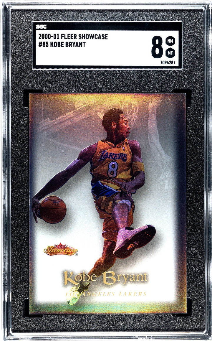 Kobe Bryant 2000-01 Fleer Showcase Card #85 LA Lakers- SGC Graded 8 NM-MT