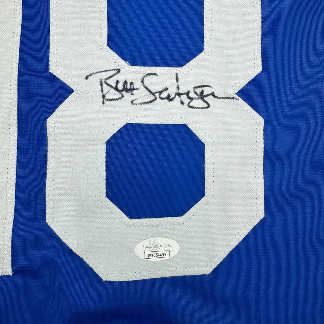 Autographed/Signed Bret Saberhagen Kansas City Dark Blue Jersey JSA COA