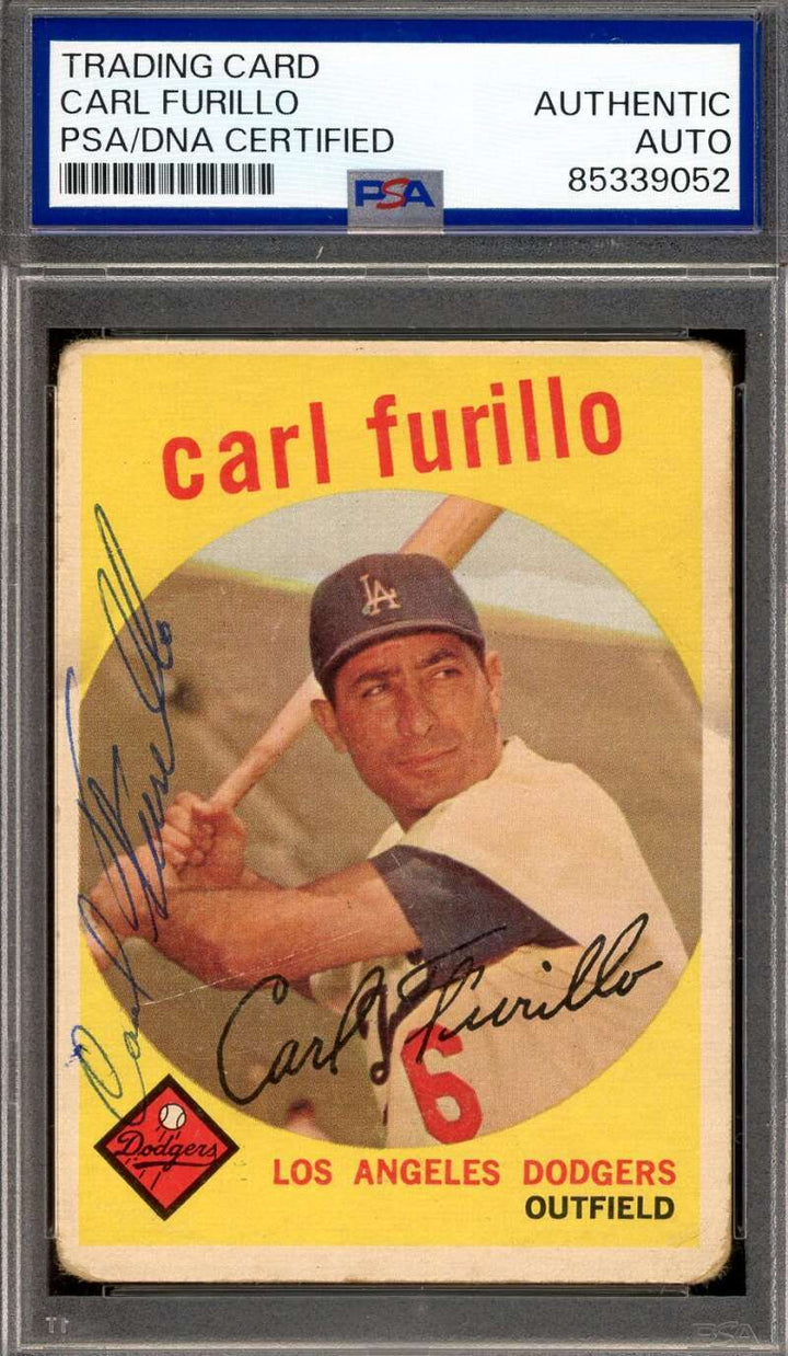 Carl Furillo PSA DNA Signed 1959 Topps Autograph