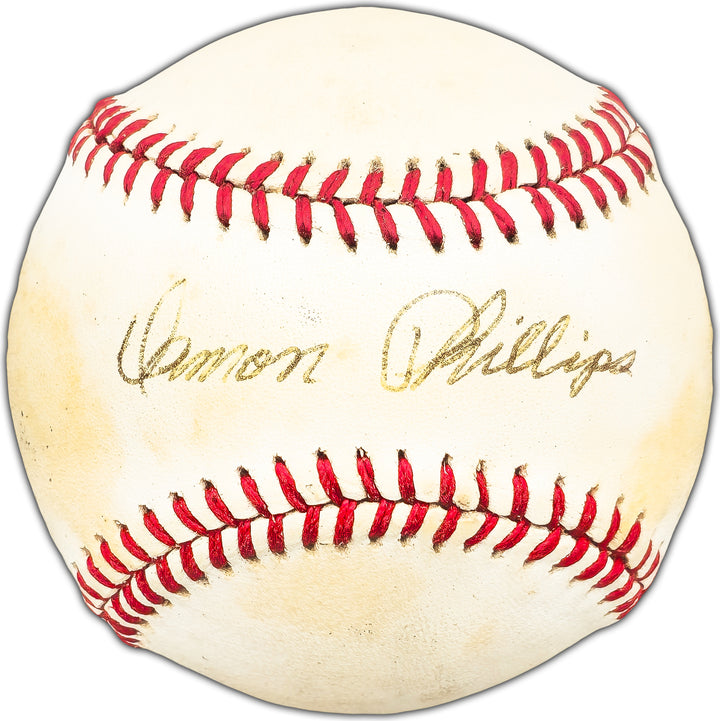 Damon Phillips Autographed Feeney NL Baseball Boston Braves Beckett #BK44473