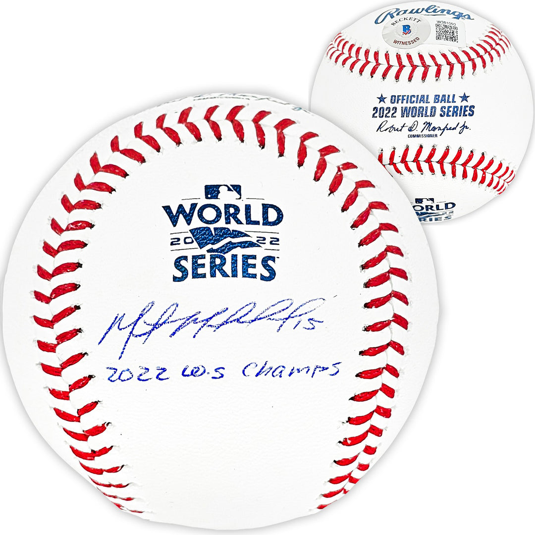 Martin Maldonado Auto Official 2022 WS MLB Baseball Astros 2022 WS Champ Beckett