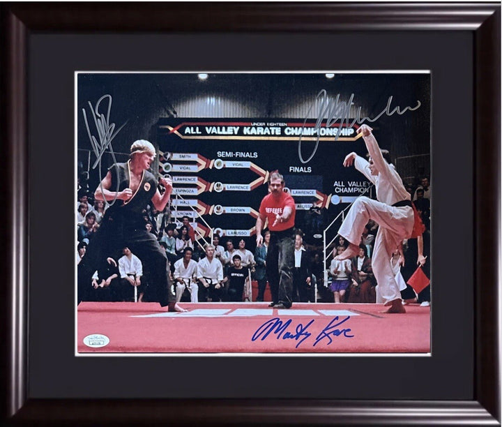 Karate Kid Signed 11x14 Framed Photo Macchio Zanjan Kove 3 Auto Sensei JSA COA