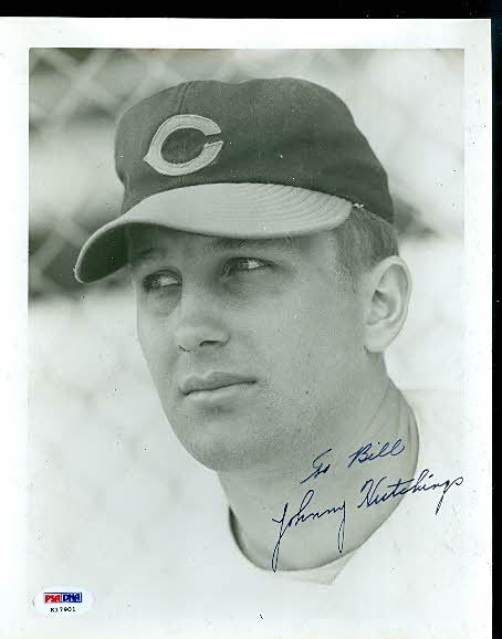 Johnny Hutchings D.63 Autograph 8x10 Photo Psa/dna
