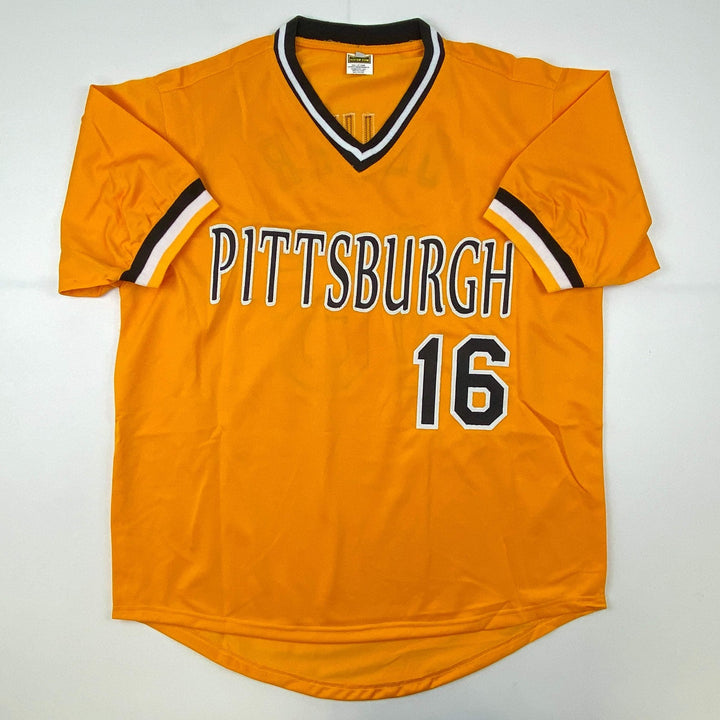 Autographed/Signed AL OLIVER Pittsburgh Yellow Jersey JSA COA Auto