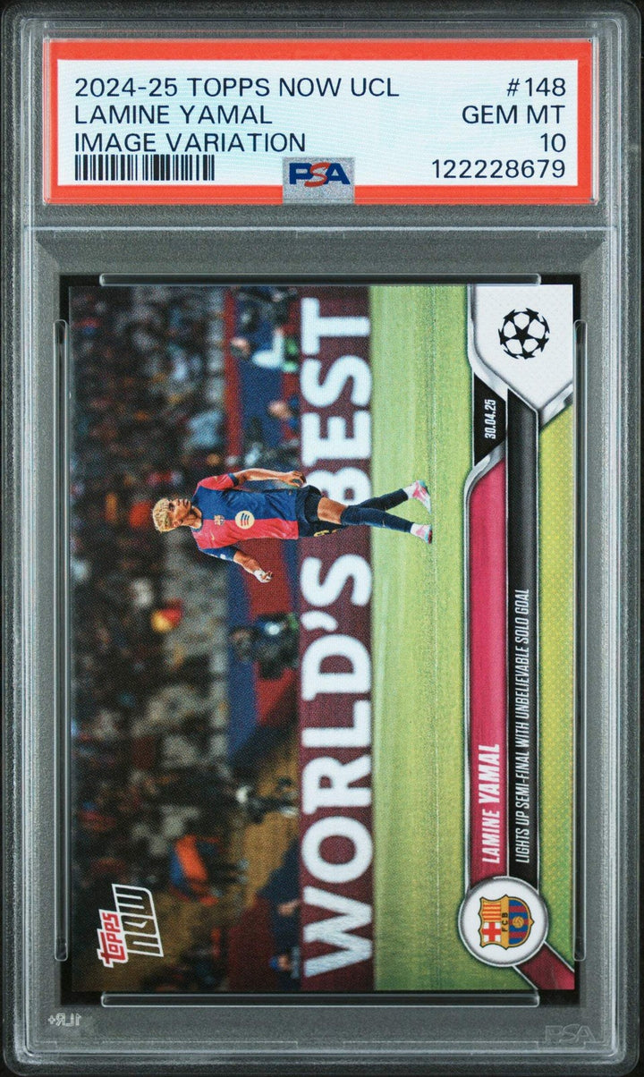 Graded 2024 Topps Now UCL Lamine Yamal #148 Image Variation Soccer Card PSA 10
