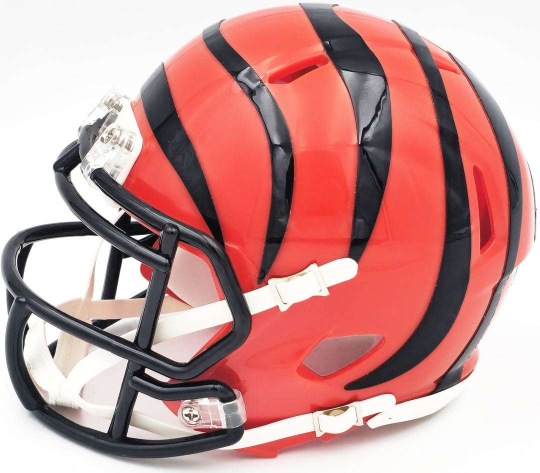 Ja'Marr Chase Signed Cincinnati Bengals Orange Speed Mini Helmet Beckett Wit