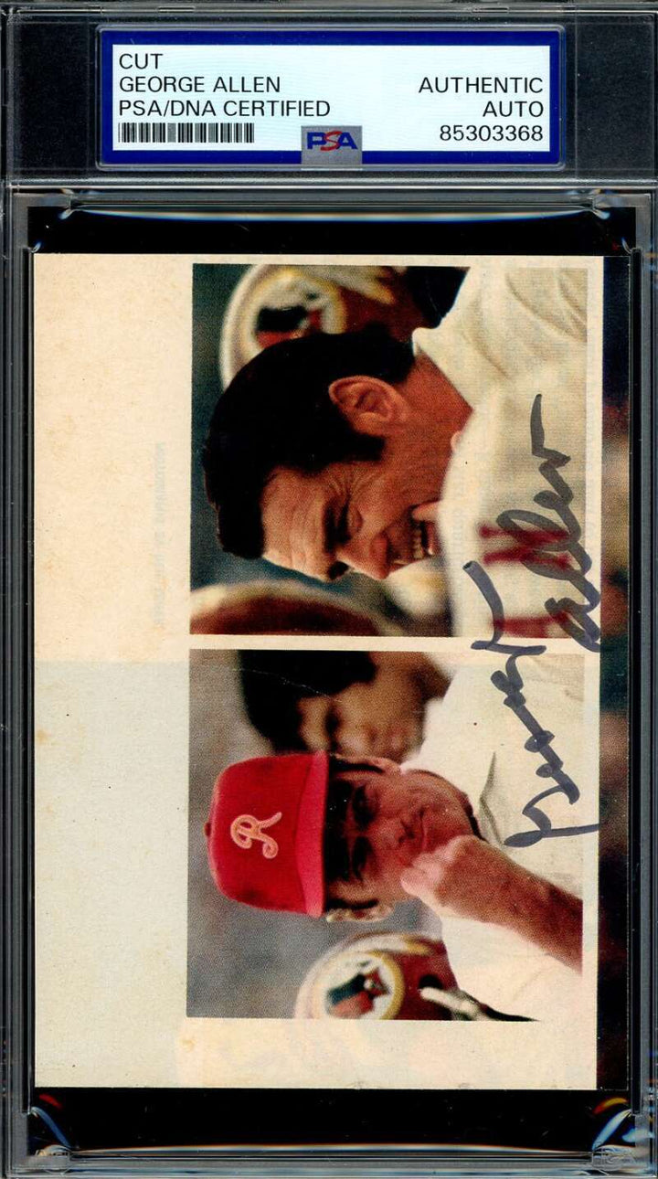 George Allen PSA DNA Signed Vintage 3x5 Photo  Autograph