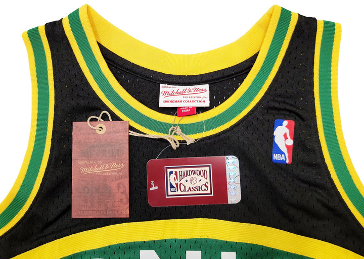 Sonics Shawn Kemp Auto Black Mitchell Ness HWC Swingman Jersey M Reign Man