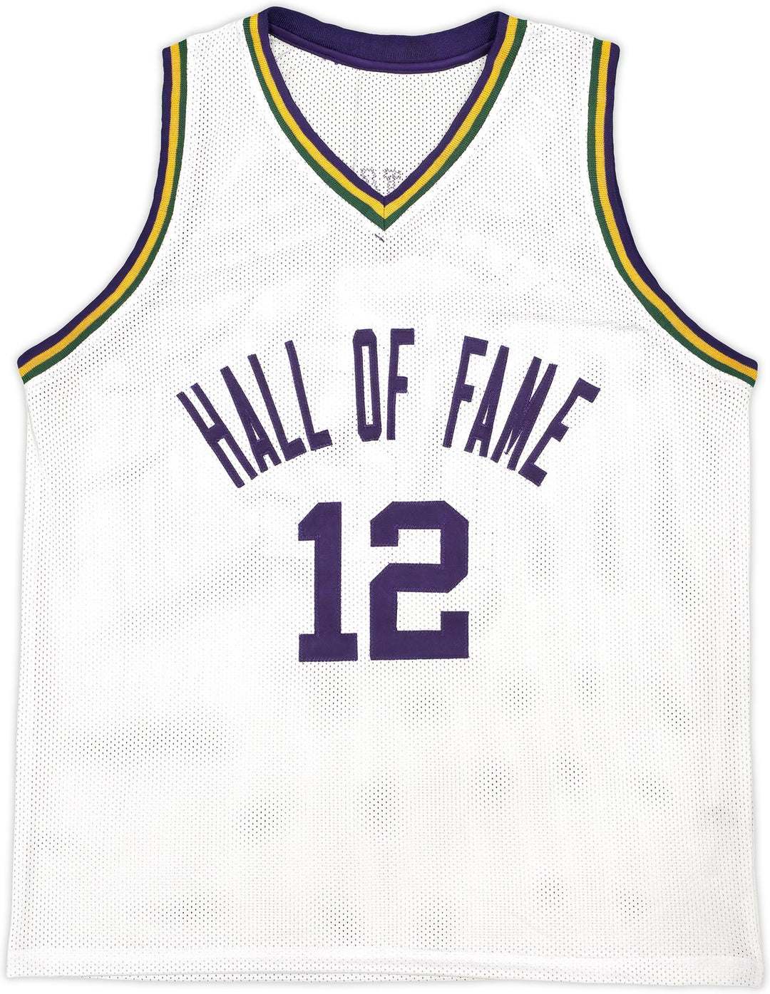 Utah Jazz John Stockton Autographed Signed White Jersey Beckett Witness